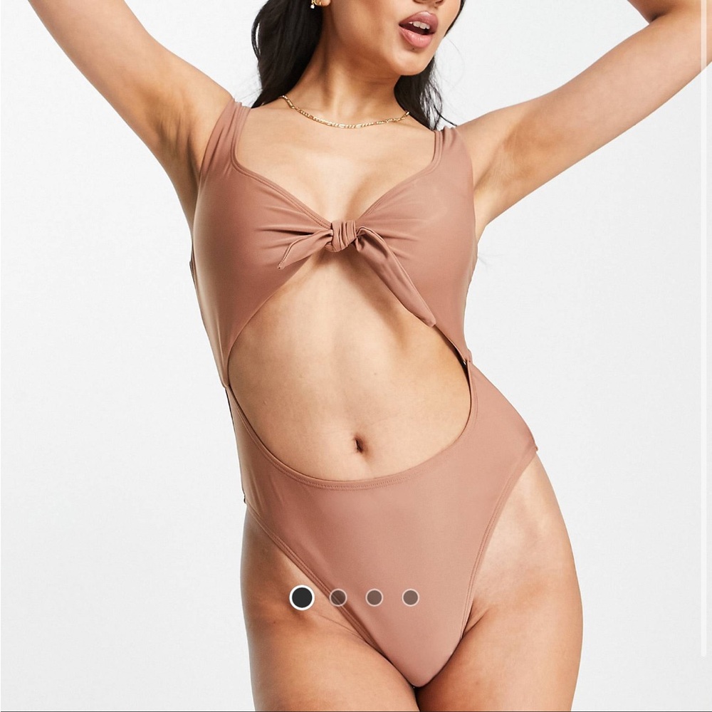 Brave Soul / Cut Out One Piece Swimsuit / Brown